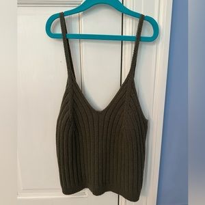 Dark green sweater tank
